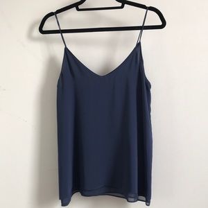 Zara Blue-Gray Two Layer Tank Top